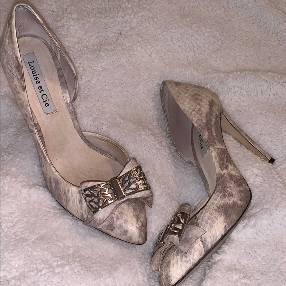 Louis et Cie Silver Bow Heels